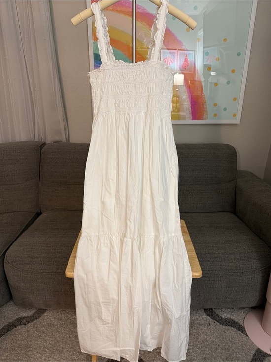 French Connection Dresses & Skirts - French Connection White Smocked Maxi Dress